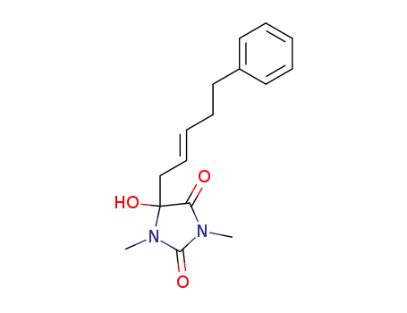 (E)-N,N'-dimethyl-5-hydroxy-5-(5-phenyl-2-pentenyl)hydantoin