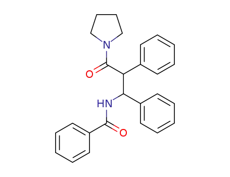 Molecular Structure of 142720-17-0 (Benzamide, N-[3-oxo-1,2-diphenyl-3-(1-pyrrolidinyl)propyl]-)