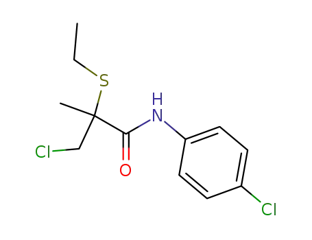 3-Chloro-N-(4-chloro-phenyl)-2-ethylsulfanyl-2-methyl-propionamide