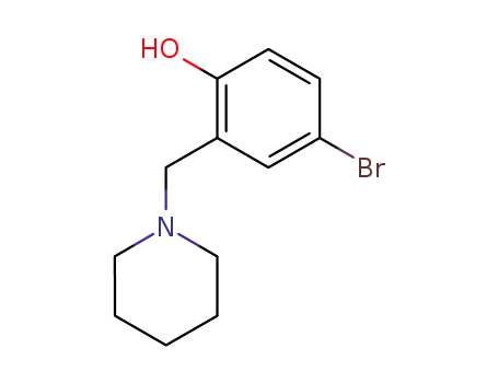 Molecular Structure of 87059-86-7 (2-(piperidinomethyl)-4-bromophenol)