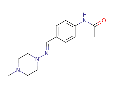 Molecular Structure of 106736-68-9 (acetic acid-{4-[(4-methyl-piperazinoimino)-methyl]-anilide})