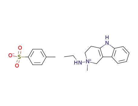2-ethylamino-2-methyl-2,3,4,5-tetrahydro-1H-pyrido<4,3-b>indol-2-ium toluene-p-sulphonate
