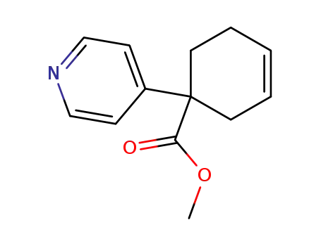 Molecular Structure of 79757-28-1 (1-Pyridin-4-yl-cyclohex-3-enecarboxylic acid methyl ester)