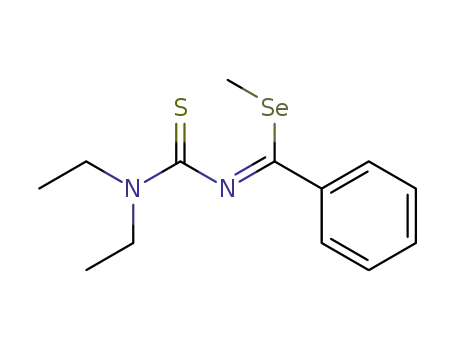 Molecular Structure of 129117-65-3 (1,1-Diethyl-3-[1-methylselanyl-1-phenyl-meth-(Z)-ylidene]-thiourea)