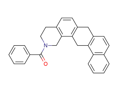 Molecular Structure of 133620-02-7 (N-benzoyl-1,2,3,4,7,14-hexahydrophenanthroy<2.3-h>isoquinoline)