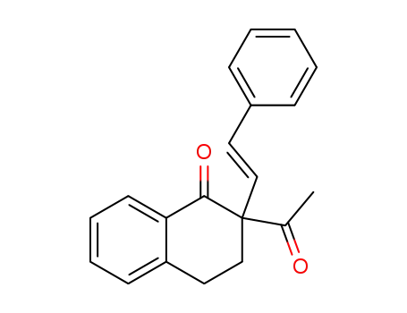 1(2H)-Naphthalenone, 2-acetyl-3,4-dihydro-2-(2-phenylethenyl)-, (E)-