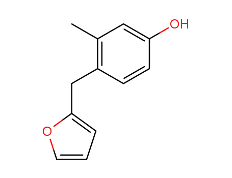 Molecular Structure of 96472-78-5 (4-Furfuryl-3-methyl-phenol)
