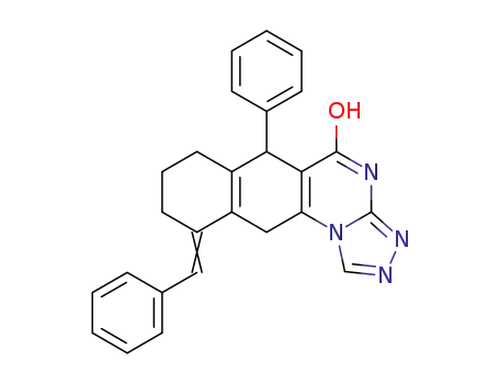 10-benzylidene-6-phenyl-6,7,8,9,10,11-hexahydrobenzo[g][1,2,4]triazolo[3,4-a]quinazolin-5-ol