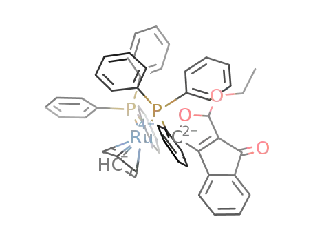 [Cp(PPh<sub>3</sub>)2Ru(C<sub>11</sub>H<sub>5</sub>O(O)OC<sub>2</sub>H<sub>5</sub>)]<sup>(1+)</sup>