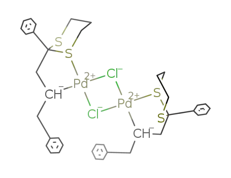 ([(Ph)(C<sub>4</sub>H<sub>6</sub>S<sub>2</sub>)CH<sub>2</sub>CHCHPh]Pd(chloride))2