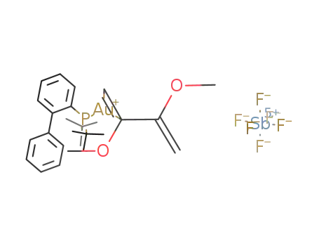[(η**(2)-H2CCMeCMeCH2)Au(PtBu2(o-biphenyl))]SbF6