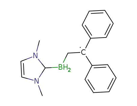 Molecular Structure of 1312175-63-5 ((H<sub>2</sub>C<sub>2</sub>N<sub>2</sub>(CH<sub>3</sub>)2C)BH<sub>2</sub>CH<sub>2</sub>C(C<sub>6</sub>H<sub>5</sub>)2)