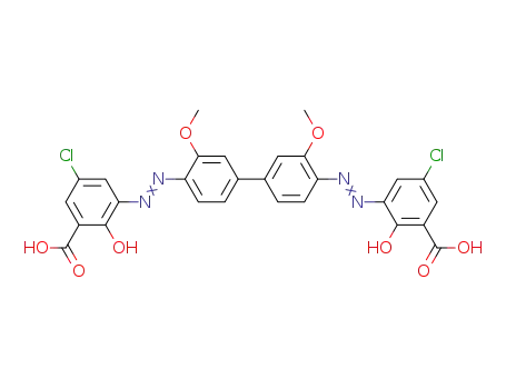 4,4'-bis(2'-hydroxy-3'-carboxy-5'-chlorophenylazo)-3,3'-dimethoxybiphenyl