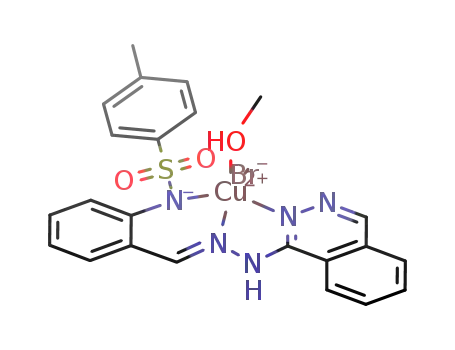 [Cu(2-(N-tosylamino)benzaldehyde 1-phthalazinylhydrazone(-H))(CH<sub>3</sub>OH)Br]