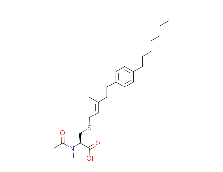 (R,E)-2-acetamido-3-((3-methyl-5-(4-octylphenyl)pent-2-en-1-yl)thio)propanoic acid