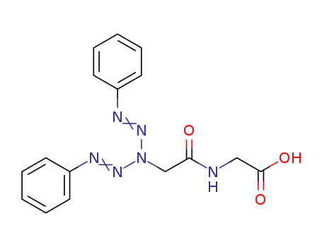Molecular Structure of 101168-61-0 (<i>N</i>-[(3-phenyl-1-phenylazo-triazenyl)-acetyl]-glycine)