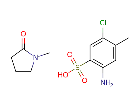 Molecular Structure of 1367347-88-3 (2-ammonio-5-chloro-4-methylbenzenesulfonate 1-methyl-2-pyrrolidone monosolvate)