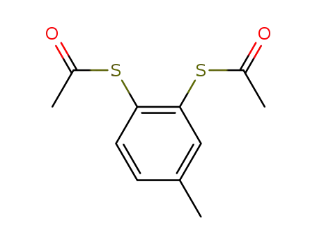 Molecular Structure of 94442-88-3 (3,4-bis-acetylsulfanyl-toluene)