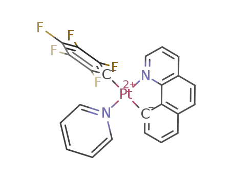 Pt(7,8-benzoquinolate)(C<sub>6</sub>F<sub>5</sub>)(pyridine)