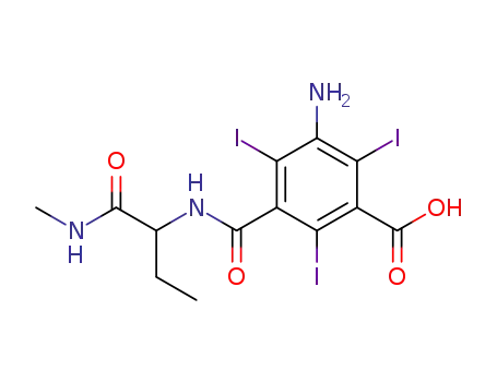 5-Amino-2,4,6-triiodo-N-(1-methylcarbamoyl-propyl)-isophthalamic acid