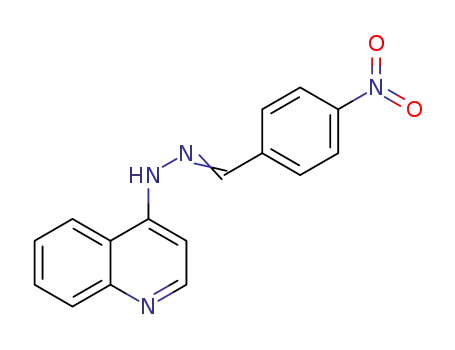 Molecular Structure of 1392812-51-9 (2-(4-nitrobenzylidene)-1-(quinolin-4-yl)hydrazine)