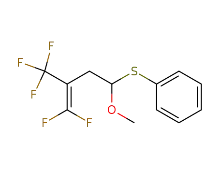 Molecular Structure of 62378-59-0 (Benzene, [[4,4-difluoro-1-methoxy-3-(trifluoromethyl)-3-butenyl]thio]-)