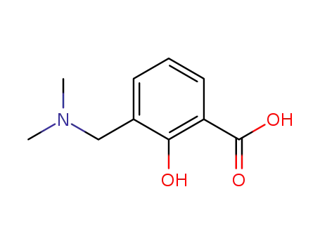 Molecular Structure of 29888-33-3 (3-dimethylaminomethyl-2-hydroxy-benzoic acid)