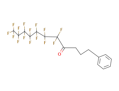 Molecular Structure of 141708-84-1 (4-Undecanone,
5,5,6,6,7,7,8,8,9,9,10,10,11,11,11-pentadecafluoro-1-phenyl-)