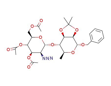 Benzyl-2,3-O-isopropyliden-4-O-(3,4,6-tri-O-acetyl-2-azido-2-desoxy-α-D-mannopyranosyl)-α-L-rhamnopyranosid