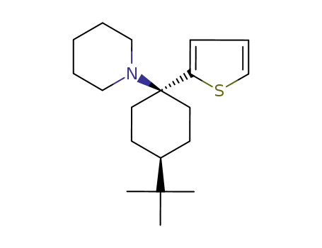 Molecular Structure of 92206-30-9 (Piperidine, 1-[4-(1,1-dimethylethyl)-1-(2-thienyl)cyclohexyl]-, cis-)