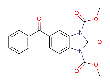 Molecular Structure of 104663-32-3 (5-Benzoyl-2-oxo-benzoimidazole-1,3-dicarboxylic acid dimethyl ester)