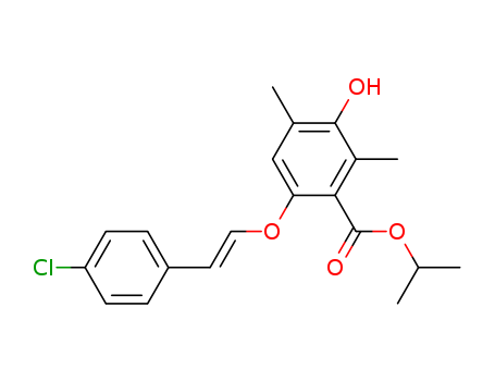 Benzoic acid,  6-[[2-(4-chlorophenyl)ethenyl]oxy]-3-hydroxy-2,4-dimethyl-, 1-methylethyl  ester, (E)-