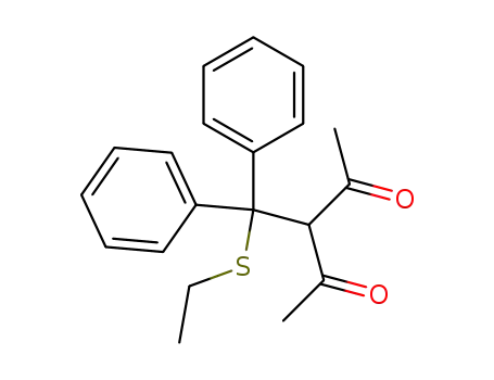 3-(Aethylmercapto-diphenyl-methyl)-pentadion-(2,4)