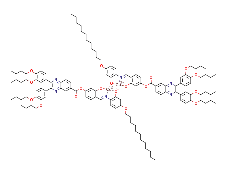 bis{2,3-bis-(3,4-bis-butoxyphenyl)quinoxaline-6-carboxylic acid 4-[(4-dodecyloxy-2-hydroxyphenylimino)methyl]-3-hydroxyphenyl ester}copper(II)