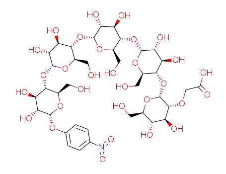 p-nitrophenyl O-(2-O-carboxymethyl)-α-D-glucopyranosyl-(1->4)-O-α-D-glucopyranosyl-(1->4)-O-α-D-glucopyranosyl-(1->4)-O-α-D-glucopyranosyl-(1->4)-α-D-glucopyranoside