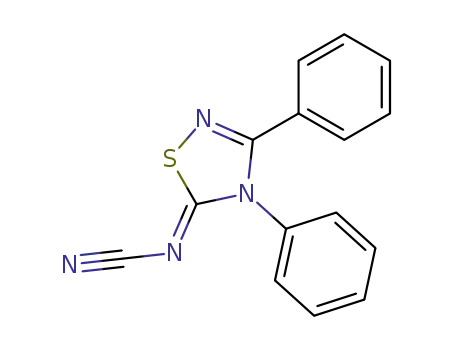 Molecular Structure of 138572-12-0 (Cyanamide, (3,4-diphenyl-1,2,4-thiadiazol-5(4H)-ylidene)-)