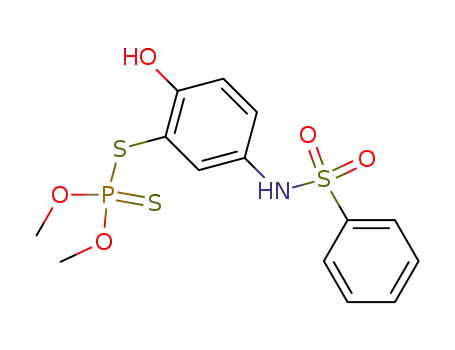 Molecular Structure of 78122-15-3 (O,O-dimethyl-S-(2-hydroxy-5-N-benzenesulfonylamino)phenyl dithiophosphate)