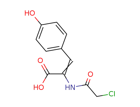 Molecular Structure of 21195-41-5 (α-(2-Chloracetamido)-p-hydroxyzimtsaeure)