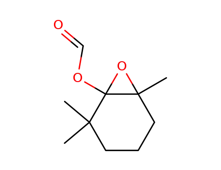 Molecular Structure of 119124-62-8 (7-Oxabicyclo[4.1.0]heptan-1-ol, 2,2,6-trimethyl-, formate)