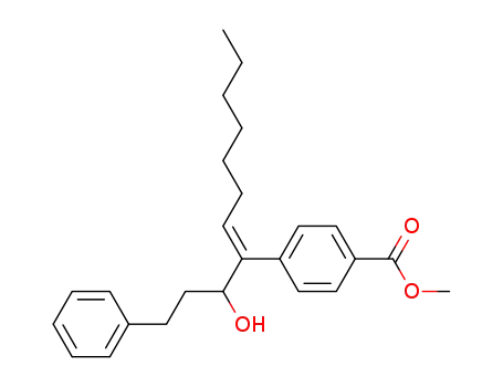 Benzoic acid, 4-[1-(1-hydroxy-3-phenylpropyl)-1-octenyl]-, methyl ester,
(E)-