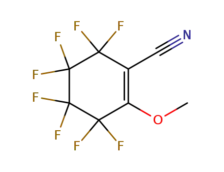Molecular Structure of 90408-47-2 (1-Cyclohexene-1-carbonitrile, 3,3,4,4,5,5,6,6-octafluoro-2-methoxy-)