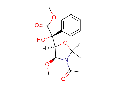 2-(3-Acetyl-4-methoxy-2,2-dimethyl-5-oxazolidinyl)-2-hydroxy-2-phenylessigsaeure-methylester