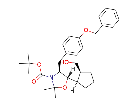 (4S,5S)-4-(4-Benzyloxy-benzyl)-5-((1R,2S)-2-hydroxymethyl-cyclopentyl)-2,2-dimethyl-oxazolidine-3-carboxylic acid tert-butyl ester