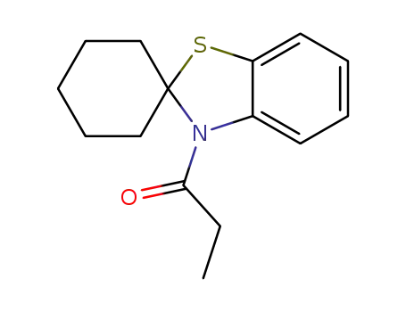 Molecular Structure of 135714-60-2 (N-Propionyl-2,3-dihydro-1,3-benzothiazole-2-spiro-1'-cyclohexane)