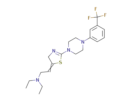 Molecular Structure of 59037-43-3 (diethyl-(2-{2-[4-(3-trifluoromethyl-phenyl)-piperazin-1-yl]-4<i>H</i>-thiazol-5-ylidene}-ethyl)-amine)