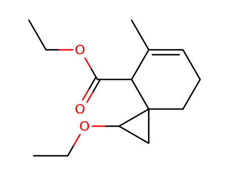 Molecular Structure of 37850-36-5 (1-ethoxy-4-ethoxycarbonyl-5-methylspiro<2.5>oct-5-ene)