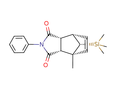 Molecular Structure of 78133-65-0 ((1R,2R,6S,7S,10S)-1-Methyl-4-phenyl-10-trimethylsilanyl-4-aza-tricyclo[5.2.1.0<sup>2,6</sup>]dec-8-ene-3,5-dione)