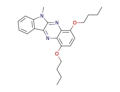 Molecular Structure of 77855-15-3 (6H-Indolo[2,3-b]quinoxaline, 1,4-dibutoxy-6-methyl-)