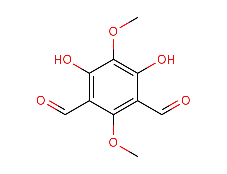 Molecular Structure of 51442-95-6 (4,6-Dihydroxy-2,5-dimethoxy-benzene-1,3-dicarbaldehyde)