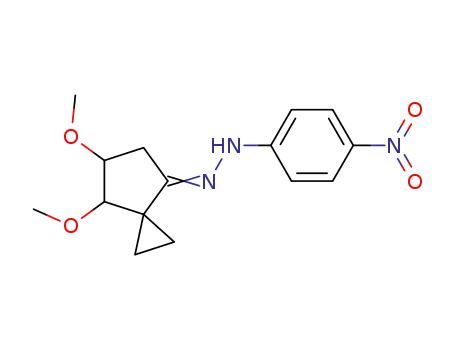 Molecular Structure of 90037-03-9 (Spiro[2.4]heptan-4-one, 6,7-dimethoxy-, (4-nitrophenyl)hydrazone)